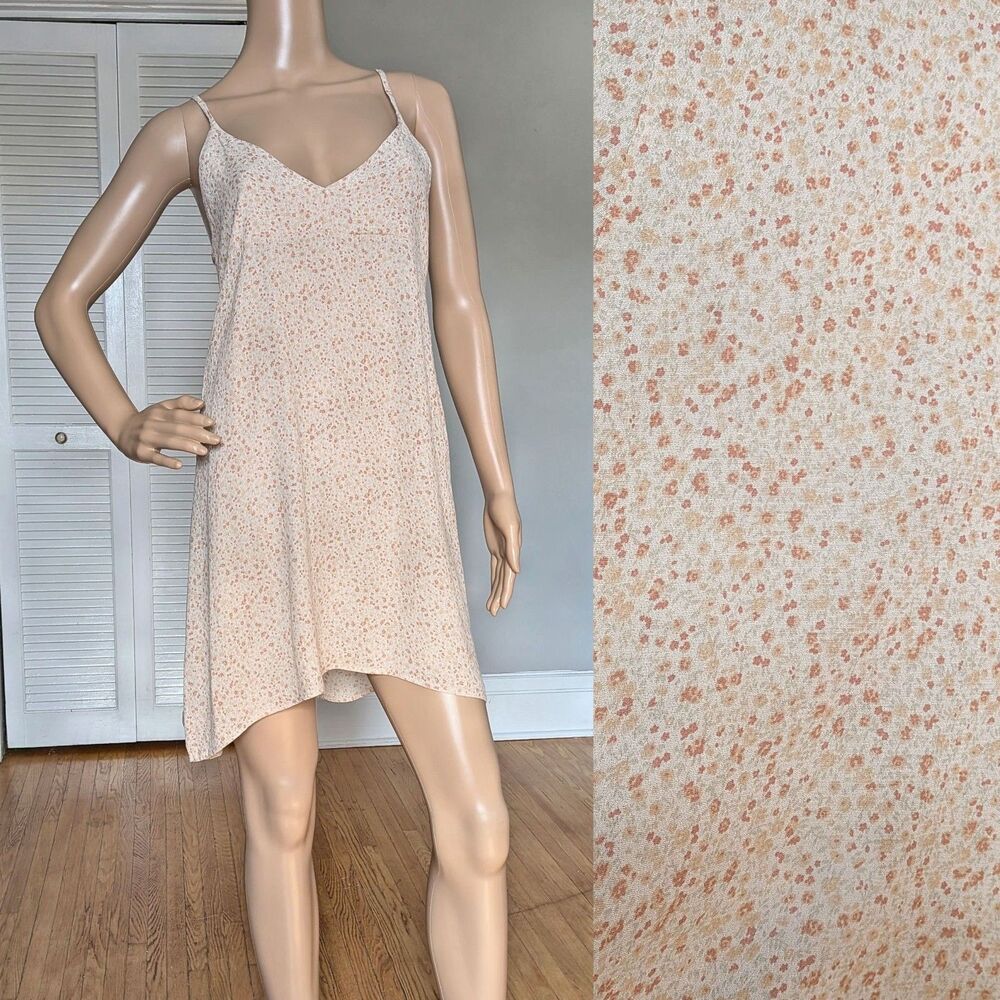 Brandy Melville Mini Dress Yellow Floral Empire Summer Sundress OS